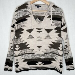 American Eagle Aztec‎ Sweater Hoodie Womens Small Southwestern Lightweight Boho